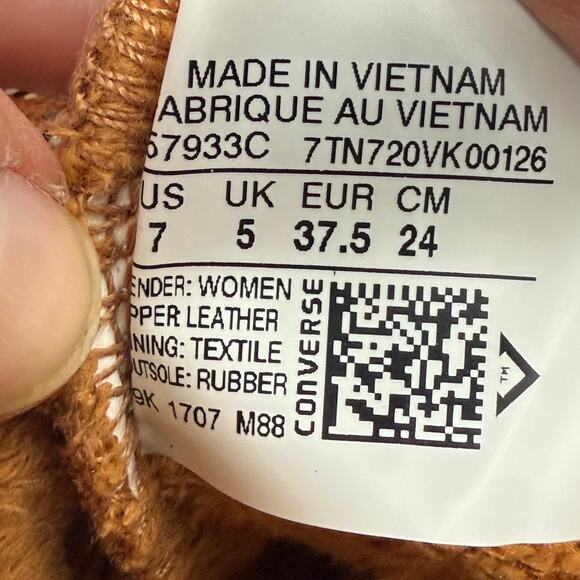 Converse All Star Ember Boot Hi Hazel Brown Suede Fur Lined Women’s 7 557933C - Picture 9 of 10